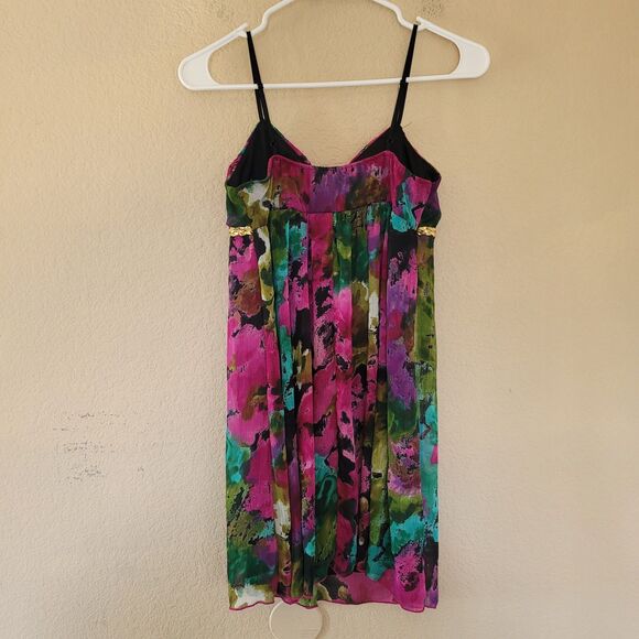 Ruby Rox Y2K Babydoll Mini Dress 3 Lined Multicolor Sleeveless Romantic Fairy - Picture 7 of 7